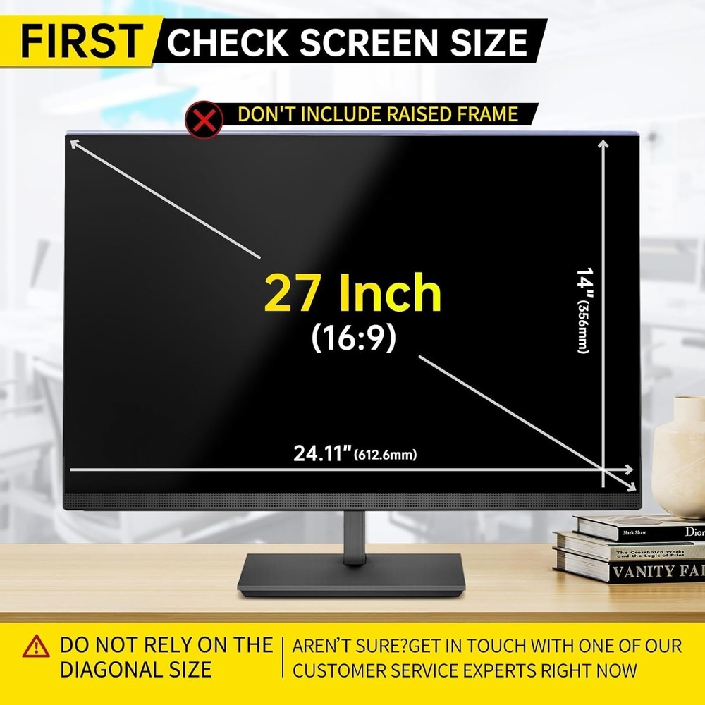 27 Inch Privacy Screen for 16:9 Monitor – Anti-Blue Light & Anti-UV Protection - Picture 13 of 13